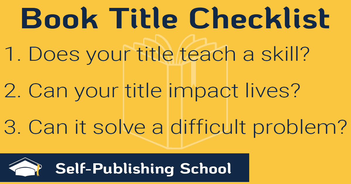 book title checklist